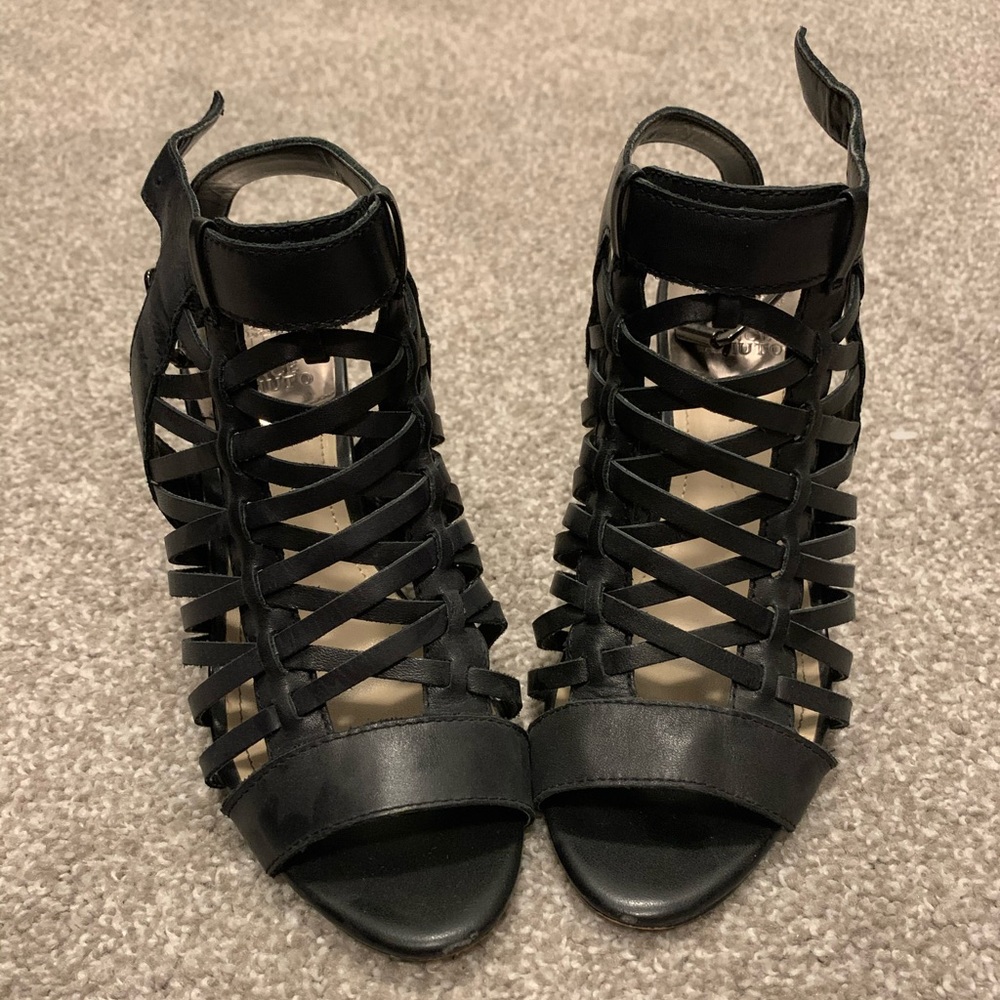 Black Sandals With Slight Heel